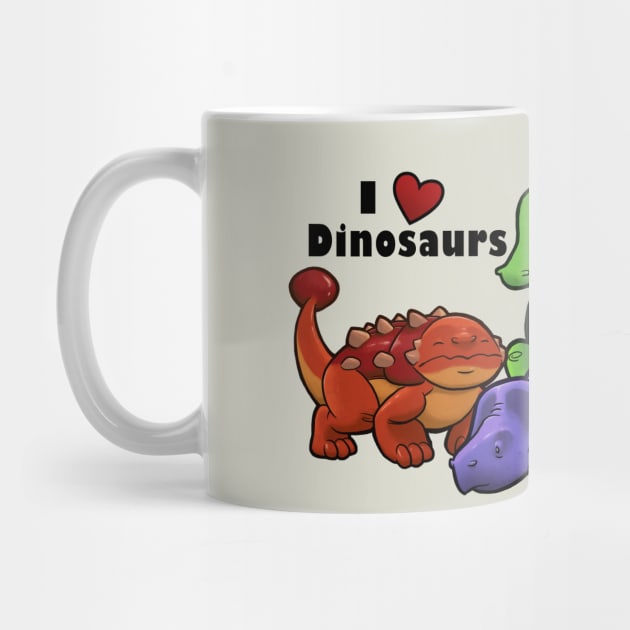 I ♥ Dinosaurs (landscape vers; gray) by jpowersart